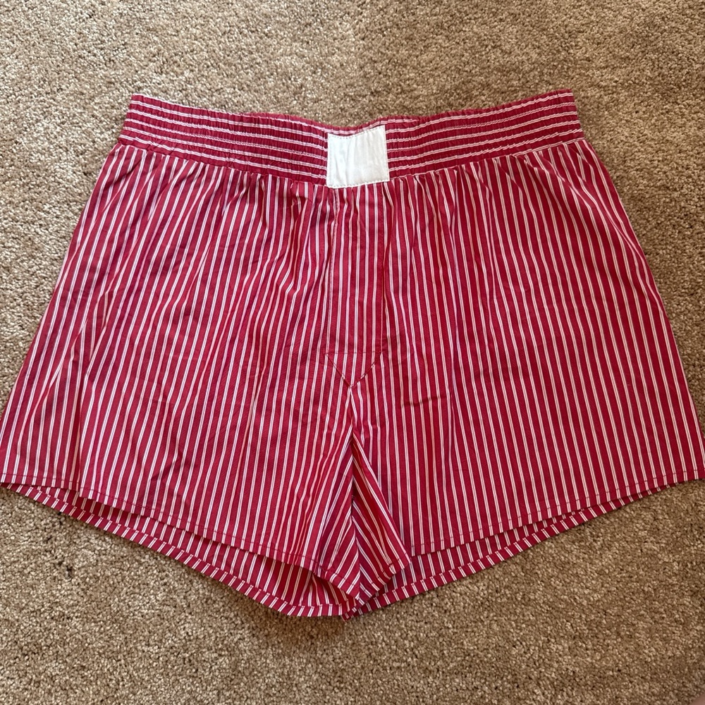 Red and White Striped Boxer Shorts